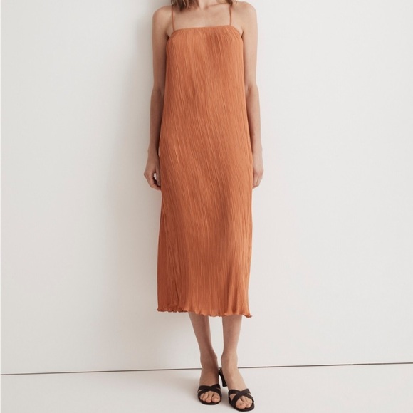 Madewell Dresses & Skirts - Madewell Goldie Dress In Plisse Sunset Haze Women’s Size 0